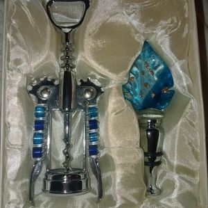 Murano wine bottle opener and corkscrew